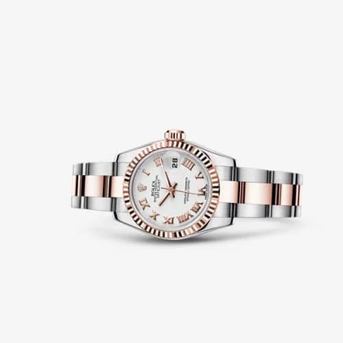 Rolex Lady-Datejust 26 Rolesor Everose Fluted White Oyster 179171-0073 — фото часов Rolex Lady-Datejust 26 Rolesor Everose Fluted White Oyster 179171-0073 — фото часов