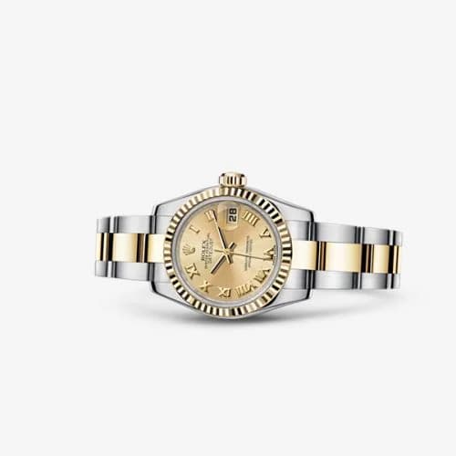 Rolex Lady-Datejust 26 Rolesor Fluted Champagne Oyster 179173-0186 — фото часов Rolex Lady-Datejust 26 Rolesor Fluted Champagne Oyster 179173-0186 — фото часов