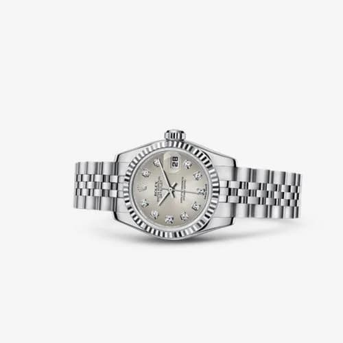 Rolex Lady-Datejust 26 Fluted Silver Diamonds Jubilee 179174-0031 — фото часов Rolex Lady-Datejust 26 Fluted Silver Diamonds Jubilee 179174-0031 — фото часов