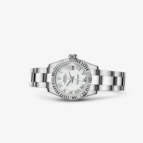 Rolex Lady-Datejust 26 Fluted White Oyster 179174-0094 — фото часов Rolex Lady-Datejust 26 Fluted White Oyster 179174-0094 — фото часов
