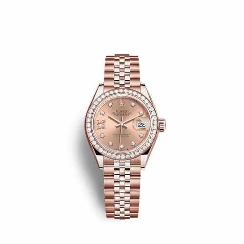 Rolex Lady-Datejust 28 Rose Gold / Diamond / Rose - Diamond / Jubilee 279135RBR-0030 — фото часов Rolex Lady-Datejust 28 Rose Gold / Diamond / Rose - Diamond / Jubilee 279135RBR-0030 — фото часов