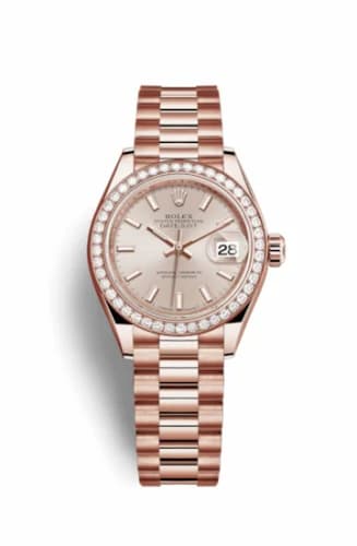 Rolex Lady-Datejust 28 Everose Diamond / President / Sundust 279135rbr-0006 — фото часов Rolex Lady-Datejust 28 Everose Diamond / President / Sundust 279135rbr-0006 — фото часов