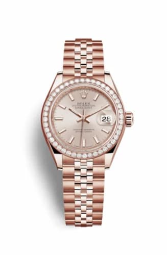 Rolex Lady-Datejust 28 Everose Diamond / Jubilee / Sundust 279135rbr-0007 — фото часов Rolex Lady-Datejust 28 Everose Diamond / Jubilee / Sundust 279135rbr-0007 — фото часов