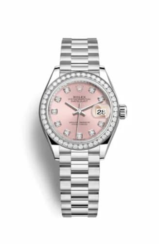 Rolex Lady-Datejust 28 Platinum Diamond / President / Pink Diamond 279136rbr-0005 — фото часов Rolex Lady-Datejust 28 Platinum Diamond / President / Pink Diamond 279136rbr-0005 — фото часов