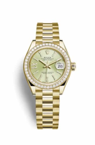 Rolex Lady-Datejust 28 Yellow Gold Diamond / President / Linden Diamonds 279138rbr-0003 — фото часов Rolex Lady-Datejust 28 Yellow Gold Diamond / President / Linden Diamonds 279138rbr-0003 — фото часов
