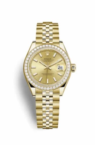 Rolex Lady-Datejust 28 Yellow Gold Diamond / Jubilee / Champagne 279138rbr-0013 — фото часов Rolex Lady-Datejust 28 Yellow Gold Diamond / Jubilee / Champagne 279138rbr-0013 — фото часов
