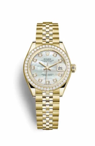 Rolex Lady-Datejust 28 Yellow Gold Diamond / Jubilee / MOP 279138rbr-0016 — фото часов Rolex Lady-Datejust 28 Yellow Gold Diamond / Jubilee / MOP 279138rbr-0016 — фото часов