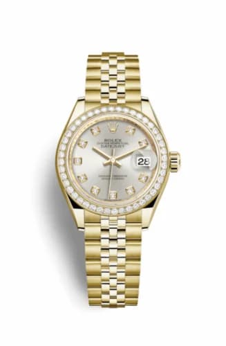 Rolex Lady-Datejust 28 Yellow Gold Diamond / Jubilee / Silver Diamond 279138rbr-0020 — фото часов Rolex Lady-Datejust 28 Yellow Gold Diamond / Jubilee / Silver Diamond 279138rbr-0020 — фото часов