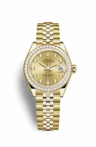 Rolex Lady-Datejust 28 Yellow Gold Diamond / Jubilee / Champagne Diamond 279138rbr-0024 — фото часов Rolex Lady-Datejust 28 Yellow Gold Diamond / Jubilee / Champagne Diamond 279138rbr-0024 — фото часов