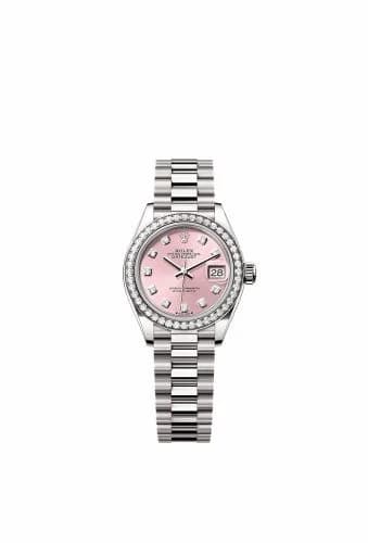 Rolex Lady-Datejust 28 White Gold - Diamond / President / Pink - Diamond 279139RBR-0005