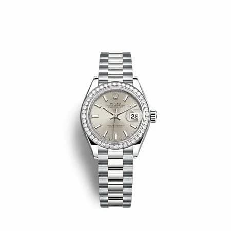 Rolex Lady-Datejust 28 White Gold - Diamond / President / Silver 279139RBR-0006 — фото часов Rolex Lady-Datejust 28 White Gold - Diamond / President / Silver 279139RBR-0006 — фото часов