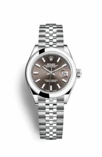 Rolex Lady-Datejust 28 Stainless Steel Domed / Jubilee / Dark Grey 279160-0009 — фото часов Rolex Lady-Datejust 28 Stainless Steel Domed / Jubilee / Dark Grey 279160-0009 — фото часов