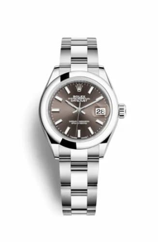 Rolex Lady-Datejust 28 Stainless Steel Domed / Oyster / Dark Grey 279160-0010 — фото часов Rolex Lady-Datejust 28 Stainless Steel Domed / Oyster / Dark Grey 279160-0010 — фото часов