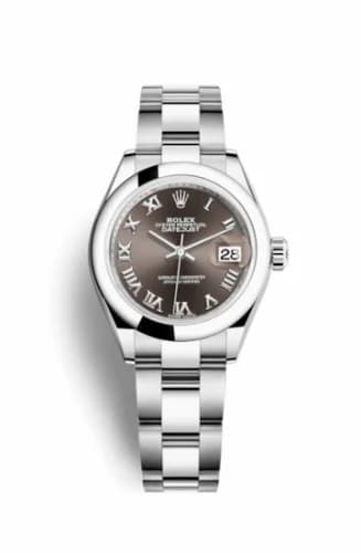 Rolex Lady-Datejust 28 Stainless Steel Domed / Oyster / Dark Grey Roman 279160-0012 — фото часов Rolex Lady-Datejust 28 Stainless Steel Domed / Oyster / Dark Grey Roman 279160-0012 — фото часов