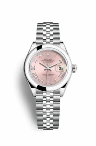 Rolex Lady-Datejust 28 Stainless Steel Domed / Jubilee / Pink Roman 279160-0013 — фото часов Rolex Lady-Datejust 28 Stainless Steel Domed / Jubilee / Pink Roman 279160-0013 — фото часов