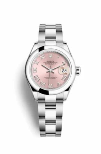 Rolex Lady-Datejust 28 Stainless Steel Domed / Oyster / Pink Roman 279160-0014 — фото часов Rolex Lady-Datejust 28 Stainless Steel Domed / Oyster / Pink Roman 279160-0014 — фото часов
