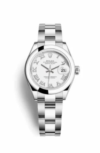 Rolex Lady-Datejust 28 Stainless Steel Domed / Oyster / White Roman 279160-0016 — фото часов Rolex Lady-Datejust 28 Stainless Steel Domed / Oyster / White Roman 279160-0016 — фото часов