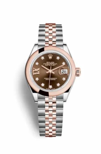 Rolex Lady-Datejust 28 Rolesor Rose Domed / Jubilee / Chocolate Diamond 279161-0003 — фото часов Rolex Lady-Datejust 28 Rolesor Rose Domed / Jubilee / Chocolate Diamond 279161-0003 — фото часов
