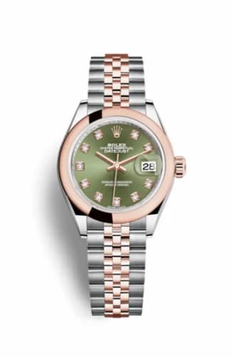Rolex Lady-Datejust 28 Rolesor Rose Domed / Jubilee / Olive Diamond 279161-0007 — фото часов Rolex Lady-Datejust 28 Rolesor Rose Domed / Jubilee / Olive Diamond 279161-0007 — фото часов