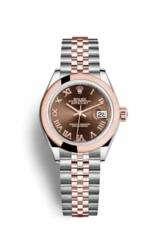 Rolex Lady-Datejust 28 Rolesor Rose Domed / Jubilee / Chocolate Roman 279161-0009 — фото часов Rolex Lady-Datejust 28 Rolesor Rose Domed / Jubilee / Chocolate Roman 279161-0009 — фото часов