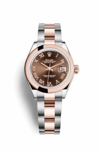 Rolex Lady-Datejust 28 Rolesor Rose Domed / Oyster / Chocolate Roman 279161-0010 — фото часов Rolex Lady-Datejust 28 Rolesor Rose Domed / Oyster / Chocolate Roman 279161-0010 — фото часов