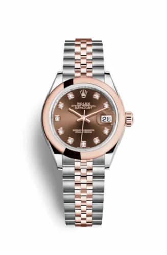 Rolex Lady-Datejust 28 Rolesor Rose Domed / Jubilee / Chocolate Diamond 279161-0011 — фото часов Rolex Lady-Datejust 28 Rolesor Rose Domed / Jubilee / Chocolate Diamond 279161-0011 — фото часов