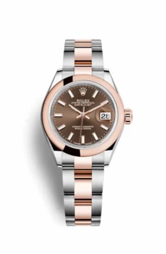 Rolex Lady-Datejust 28 Rolesor Rose Domed / Oyster / Chocolate 279161-0018 — фото часов Rolex Lady-Datejust 28 Rolesor Rose Domed / Oyster / Chocolate 279161-0018 — фото часов