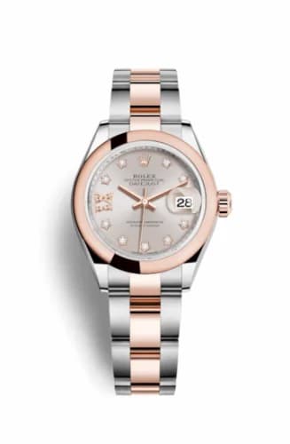 Rolex Lady-Datejust 28 Rolesor Rose Domed / Oyster / Sundust Diamond 279161-0019 — фото часов Rolex Lady-Datejust 28 Rolesor Rose Domed / Oyster / Sundust Diamond 279161-0019 — фото часов