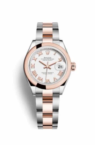 Rolex Lady-Datejust 28 Rolesor Rose Domed / Oyster / White Roman 279161-0022 — фото часов Rolex Lady-Datejust 28 Rolesor Rose Domed / Oyster / White Roman 279161-0022 — фото часов