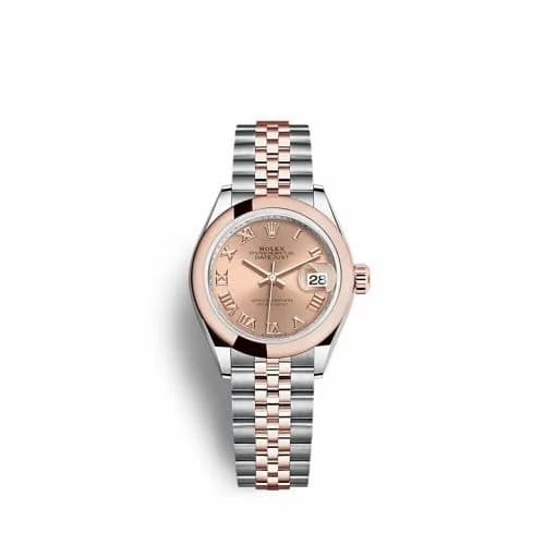Rolex Lady-Datejust 28 Stainless Steel / Rose Gold / Domed / Rose - Roman / Jubilee 279161-0025 — фото часов Rolex Lady-Datejust 28 Stainless Steel / Rose Gold / Domed / Rose - Roman / Jubilee 279161-0025 — фото часов