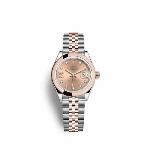Rolex Lady-Datejust 28 Stainless Steel / Rose Gold / Domed / Rose - Diamond / Jubilee 279161-0027 — фото часов Rolex Lady-Datejust 28 Stainless Steel / Rose Gold / Domed / Rose - Diamond / Jubilee 279161-0027 — фото часов
