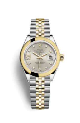Rolex Lady-Datejust 28 Rolesor Yellow Domed / Jubilee / Silver Diamond 279163-0003 — фото часов Rolex Lady-Datejust 28 Rolesor Yellow Domed / Jubilee / Silver Diamond 279163-0003 — фото часов