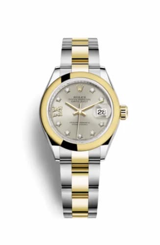 Rolex Lady-Datejust 28 Rolesor Yellow Domed / Oyster / Silver Diamond 279163-0004 — фото часов Rolex Lady-Datejust 28 Rolesor Yellow Domed / Oyster / Silver Diamond 279163-0004 — фото часов