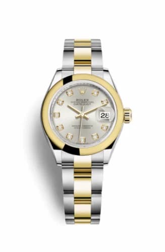 Rolex Lady-Datejust 28 Rolesor Yellow Domed / Oyster / Silver Diamond 279163-0008 — фото часов Rolex Lady-Datejust 28 Rolesor Yellow Domed / Oyster / Silver Diamond 279163-0008 — фото часов