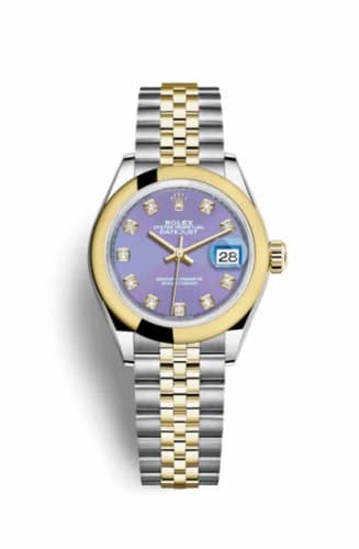 Rolex Lady-Datejust 28 Rolesor Yellow Domed / Jubilee / Lavender Diamond 279163-0017 — фото часов Rolex Lady-Datejust 28 Rolesor Yellow Domed / Jubilee / Lavender Diamond 279163-0017 — фото часов