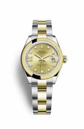 Rolex Lady-Datejust 28 Rolesor Yellow Domed / Oyster / Champagne Diamond 279163-0021 — фото часов Rolex Lady-Datejust 28 Rolesor Yellow Domed / Oyster / Champagne Diamond 279163-0021 — фото часов