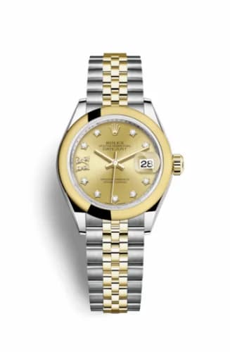 Rolex Lady-Datejust 28 Rolesor Yellow Domed / Jubilee / Champagne Diamond 279163-0022 — фото часов Rolex Lady-Datejust 28 Rolesor Yellow Domed / Jubilee / Champagne Diamond 279163-0022 — фото часов