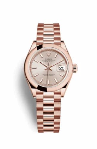 Rolex Lady-Datejust 28 Everose Domed / President / Sundust 279165-0001 — фото часов Rolex Lady-Datejust 28 Everose Domed / President / Sundust 279165-0001 — фото часов