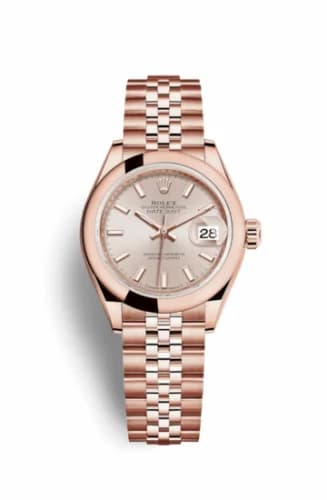 Rolex Lady-Datejust 28 Everose Domed / Jubilee / Sundust 279165-0003 — фото часов Rolex Lady-Datejust 28 Everose Domed / Jubilee / Sundust 279165-0003 — фото часов