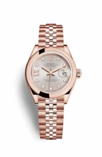 Rolex Lady-Datejust 28 Everose Domed / Jubilee / Sundust Diamond 279165-0006 — фото часов Rolex Lady-Datejust 28 Everose Domed / Jubilee / Sundust Diamond 279165-0006 — фото часов