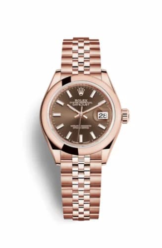 Rolex Lady-Datejust 28 Everose Domed / Jubilee / Chocolate 279165-0008 — фото часов Rolex Lady-Datejust 28 Everose Domed / Jubilee / Chocolate 279165-0008 — фото часов