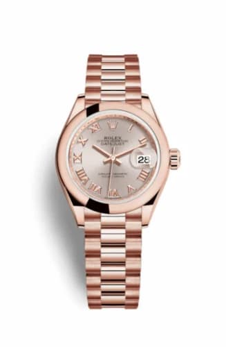 Rolex Lady-Datejust 28 Everose Domed / President / Sundust Roman 279165-0009 — фото часов Rolex Lady-Datejust 28 Everose Domed / President / Sundust Roman 279165-0009 — фото часов