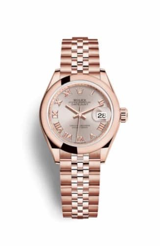 Rolex Lady-Datejust 28 Everose Domed / Jubilee / Sundust Roman 279165-0010 — фото часов Rolex Lady-Datejust 28 Everose Domed / Jubilee / Sundust Roman 279165-0010 — фото часов