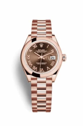 Rolex Lady-Datejust 28 Everose Domed / President / Chocolate Roman 279165-0013 — фото часов Rolex Lady-Datejust 28 Everose Domed / President / Chocolate Roman 279165-0013 — фото часов