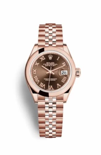Rolex Lady-Datejust 28 Everose Domed / Jubilee / Chocolate Roman 279165-0014 — фото часов Rolex Lady-Datejust 28 Everose Domed / Jubilee / Chocolate Roman 279165-0014 — фото часов