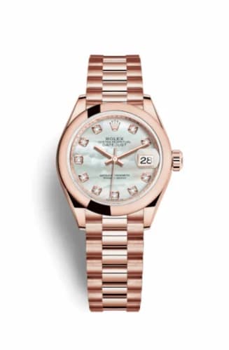 Rolex Lady-Datejust 28 Everose Domed / President / MOP 279165-0017 — фото часов Rolex Lady-Datejust 28 Everose Domed / President / MOP 279165-0017 — фото часов