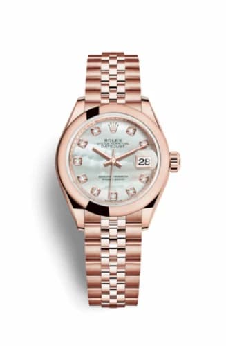 Rolex Lady-Datejust 28 Everose Domed / Jubilee / MOP 279165-0018 — фото часов Rolex Lady-Datejust 28 Everose Domed / Jubilee / MOP 279165-0018 — фото часов