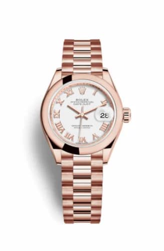 Rolex Lady-Datejust 28 Everose Domed / President / White Roman 279165-0021 — фото часов Rolex Lady-Datejust 28 Everose Domed / President / White Roman 279165-0021 — фото часов
