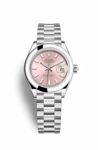 Rolex Lady-Datejust 28 Platinum Domed / President / Pink 279166-0004 — фото часов Rolex Lady-Datejust 28 Platinum Domed / President / Pink 279166-0004 — фото часов