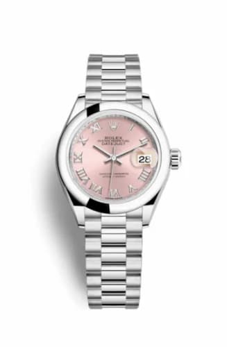 Rolex Lady-Datejust 28 Platinum Domed / President / Pink Roman 279166-0012 — фото часов Rolex Lady-Datejust 28 Platinum Domed / President / Pink Roman 279166-0012 — фото часов